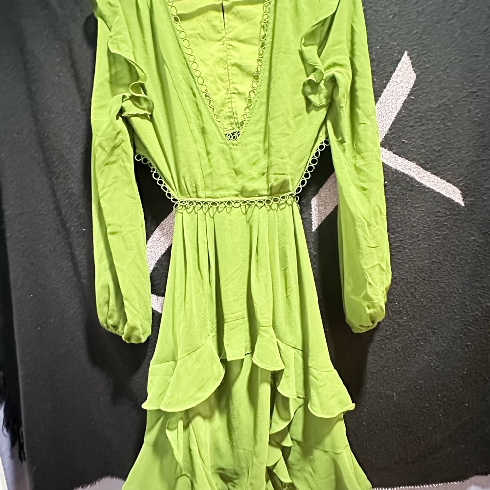 Vibrant Green Long Sleeve Dress